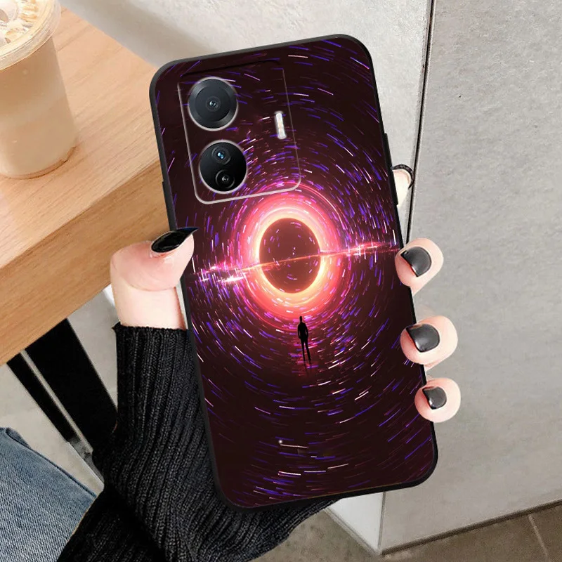 Чехол для телефона VIVO T1 популярный черный силиконовый чехол из ТПУ с принтом