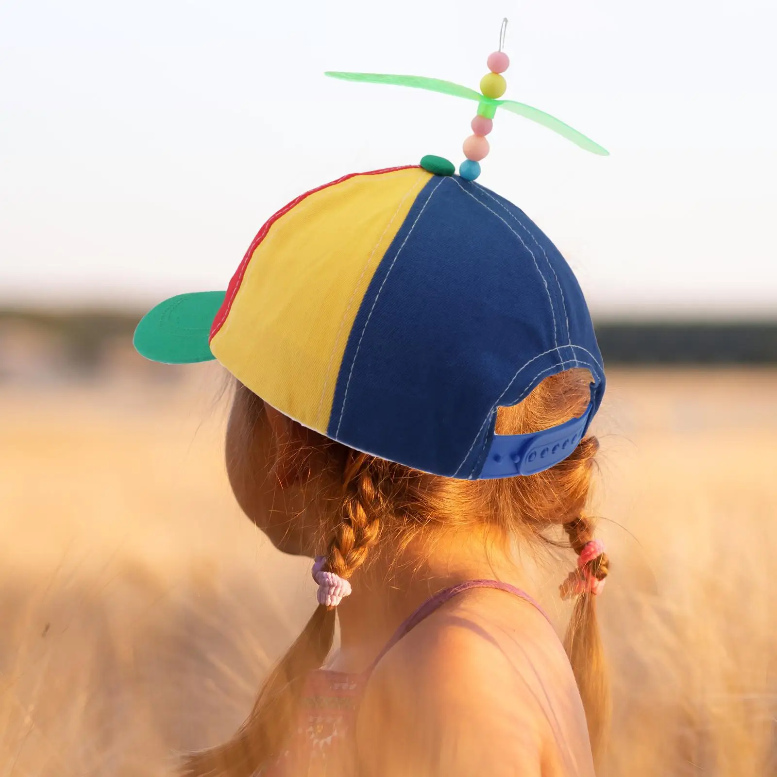 

2xParent-child Propeller Bamboo Pole Hat Baseball Duck Tongue Hat Kids