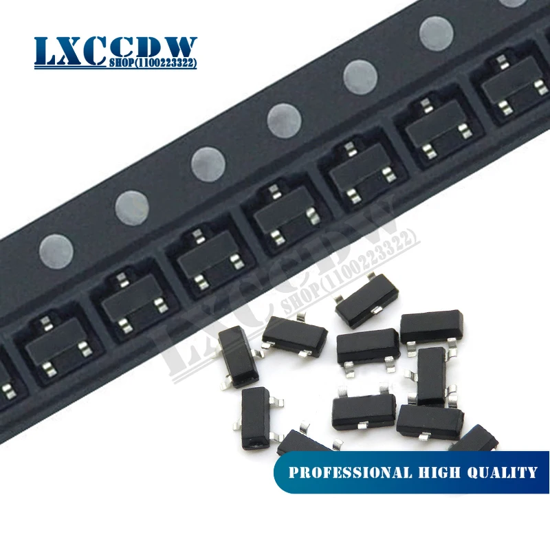 100 шт. 2N7002LT1G 2N7002 SOT-23 SMD 702 MMBT2907A 2F 2N2222 1P 2N3904 1AM 2N3906 2A 2N5551 G1 2N5401 2L MMBT2222A MMBT5551