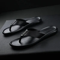 mens slippers non slip sandals breathable thick sole toe sandals outdoor beach flip flops summer clip casual mens shoes