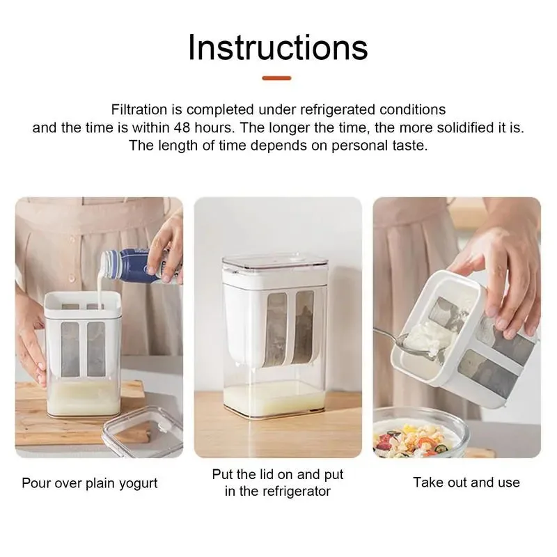 1100 мл йогурта фильтр и сетчатый прозрачная коробка с мелкой сеткой очиститель