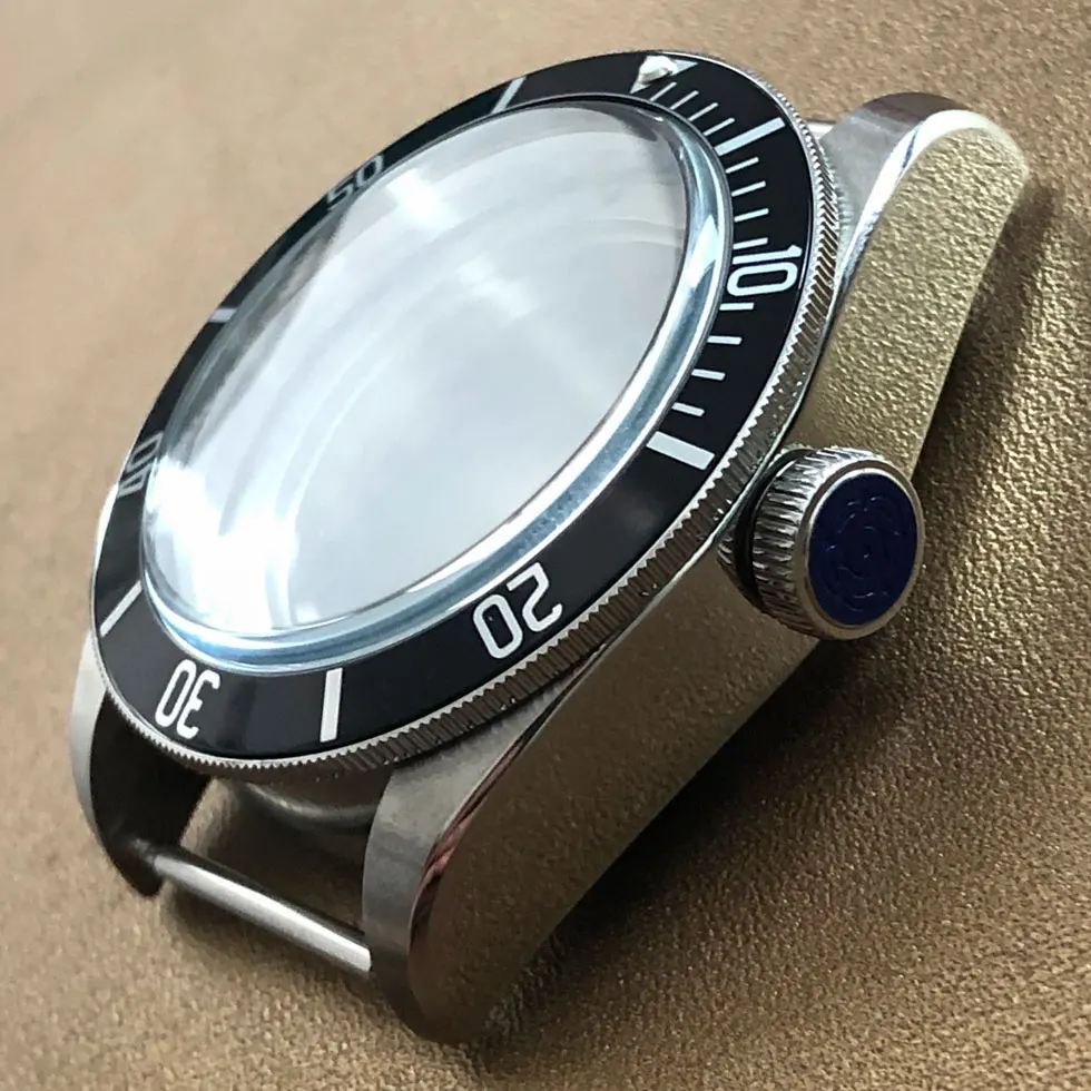 41mm Watch Case Fine Steel Suitable for The Aluminum Ring of Mineral Mirror of NH35 NH36 Automatic Movement