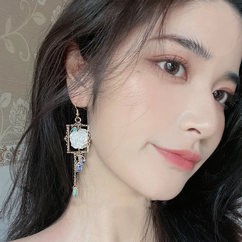 Женские асимметричные серьги в Корейском стиле винтажные серьги-подвески виде