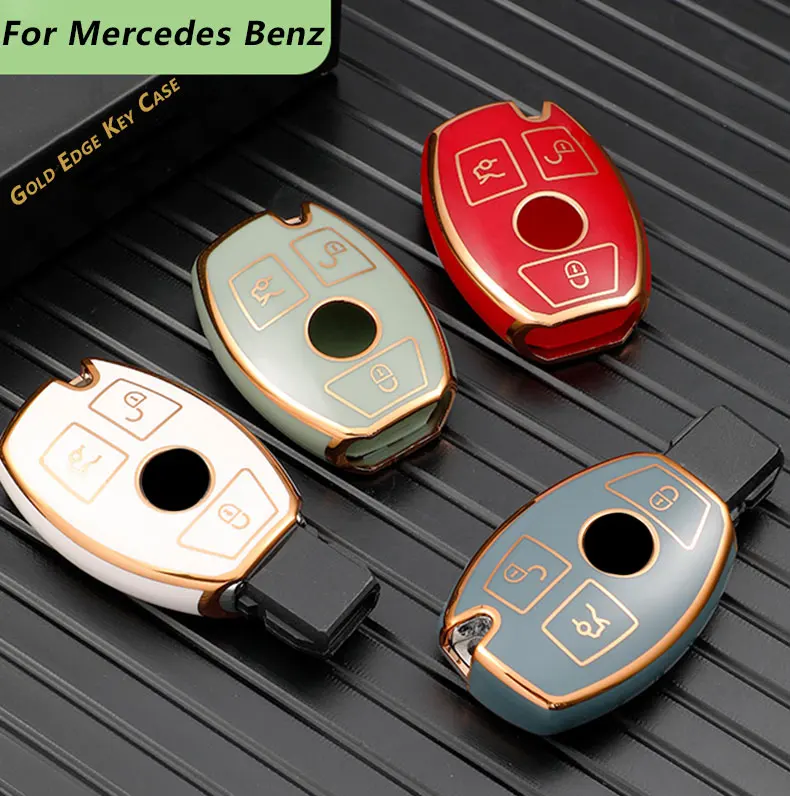 

Car Smart Key Cover Case for Mercedes Benz CLS CLA GL R SLK AMG A B C S Class Remote Key Fob Bag Shell Holder Accessories