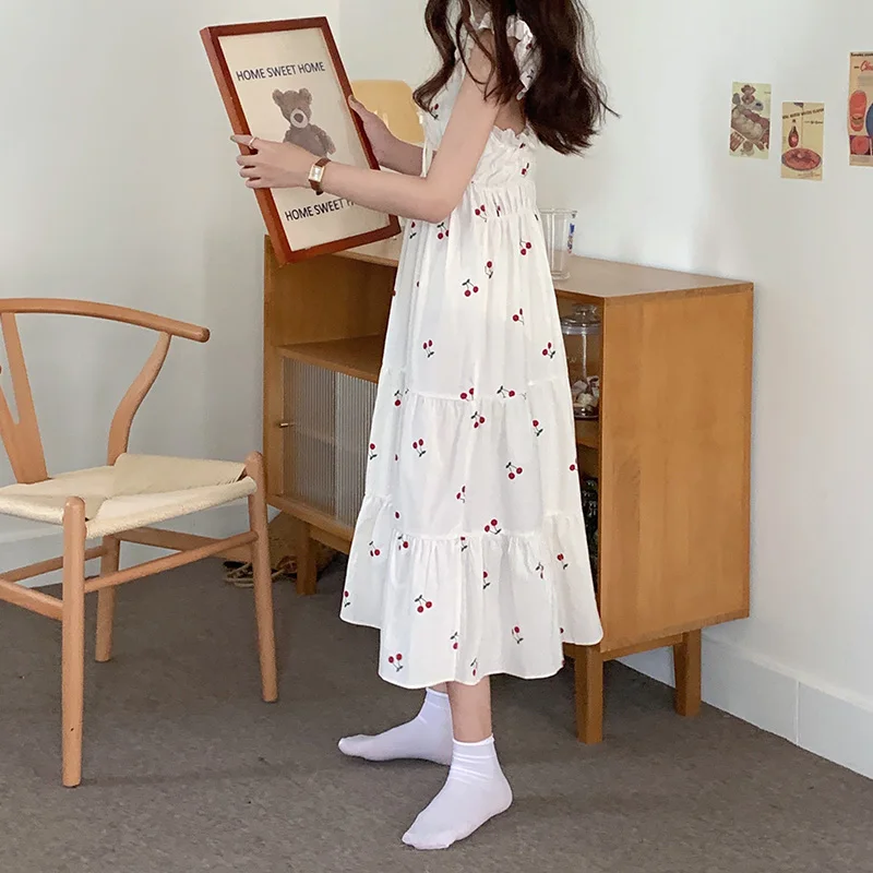 Женская Мягкая ночная рубашка без рукавов с V-образным вырезом