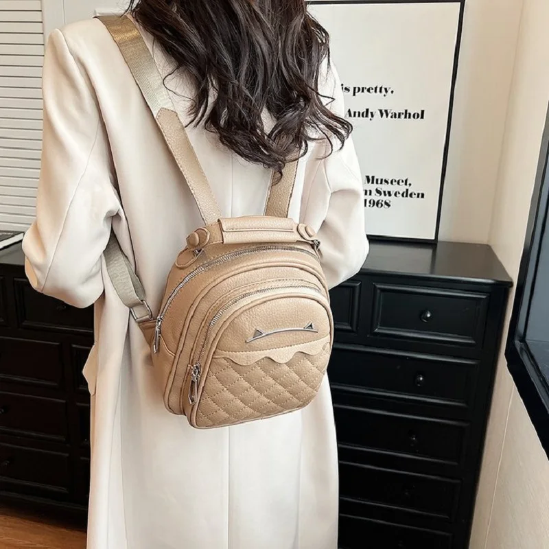 

Новинка 2023, удобный женский рюкзак из мягкой кожи, модная женская сумка в стиле ретро, сумка на одно плечо