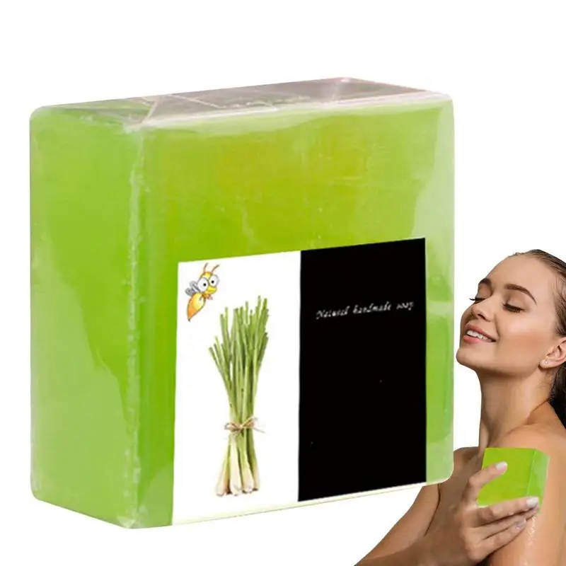 

Organic Citronella Lemongrass Cleansing Soap For Body Face 100g Handmade Blackhead Dark Spot Remover Moisturize Oil Control Soap