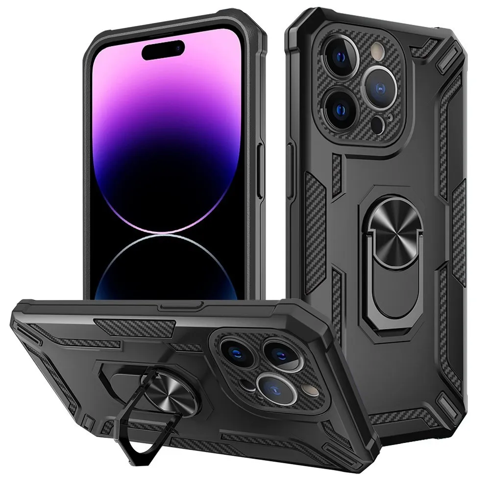 

Shockproof Armor Kickstand Phone Case For iPhone 14 13 11 12 Pro Max 14 Plus 14Pro Camera Protection Ring Holder Hard Back Cover