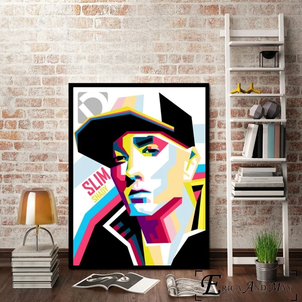 Картина на холсте Eminem Pop рэпер певец плакаты и принты Настенная картина