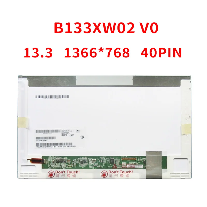 

Светодиодный экран для ноутбука 13,3 дюйма B133XW02 V0 1366x768 HD 40pin Глянцевая Замена