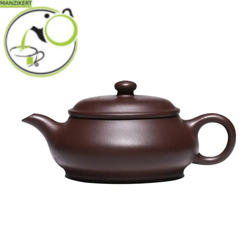 

130ml Chinese Yixing Purple Clay Teapots Famous Artists Handmade Small Capacity Tea Pot Raw Ore Purple Mud Kettle Zisha Tea Set