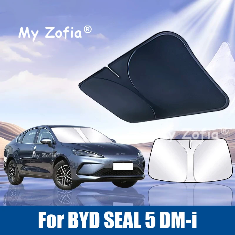 Фото Для BYD SEAL 5 DM-i 2025 2026, солнцезащитный козырек на лобовое стекло автомобиля, защита от ультрафиолета, складные аксессуары №1