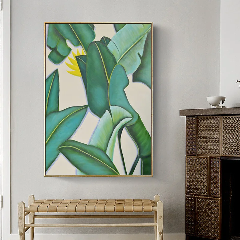 

Картина маслом ручной работы, банан, дерево, пейзаж, декоративная живопись, библиотека, подвесная картина, модель комнаты картины, настенные...