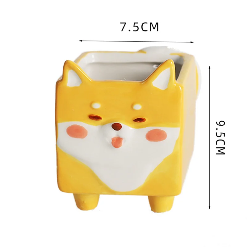 

Ceramic Flower Pot Cartoon Animal Plant Balcony Decorations Planter Vertical Garden Pots Cute Flowerpot