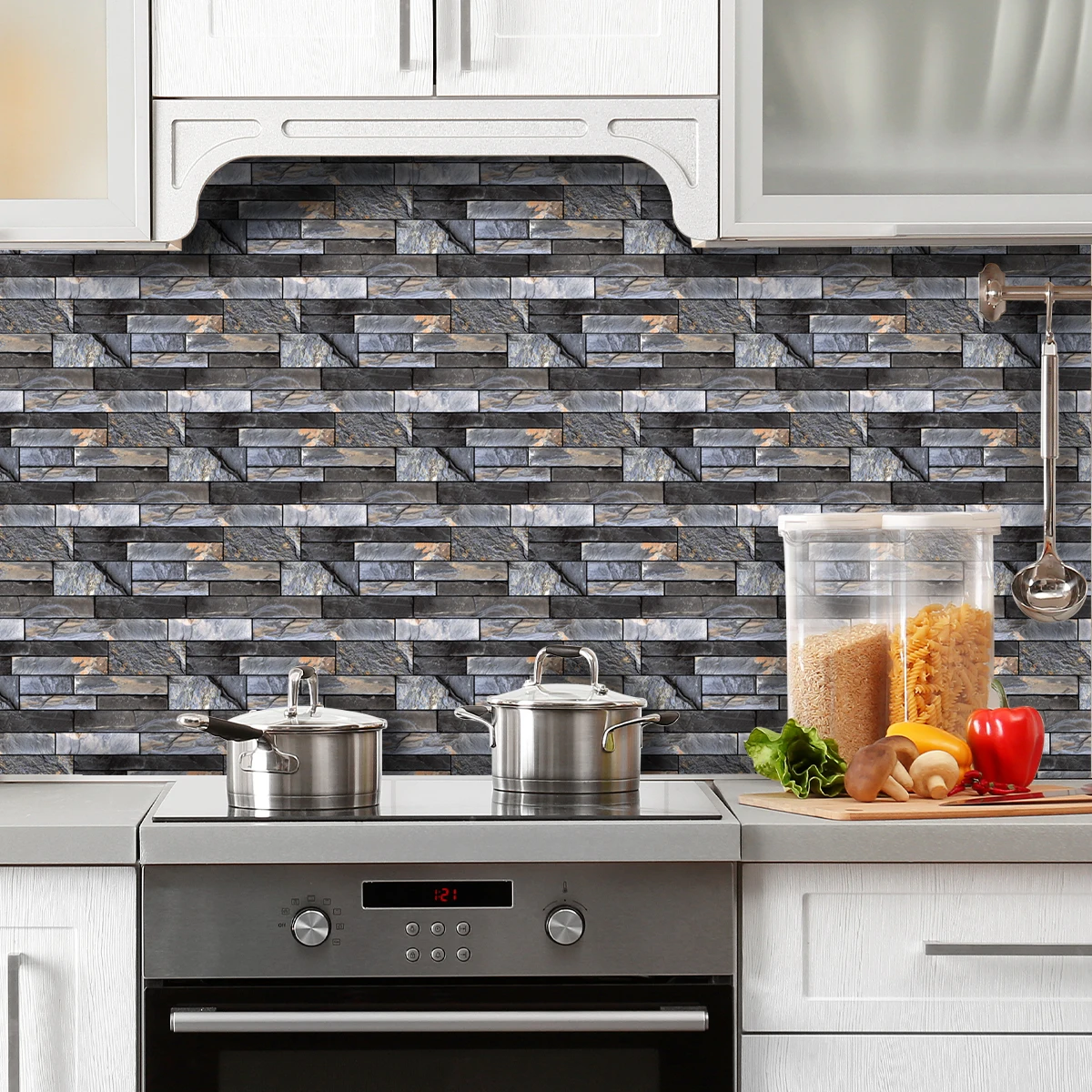 12 шт. водонепроницаемые наклейки для кухни с эффектом 3D