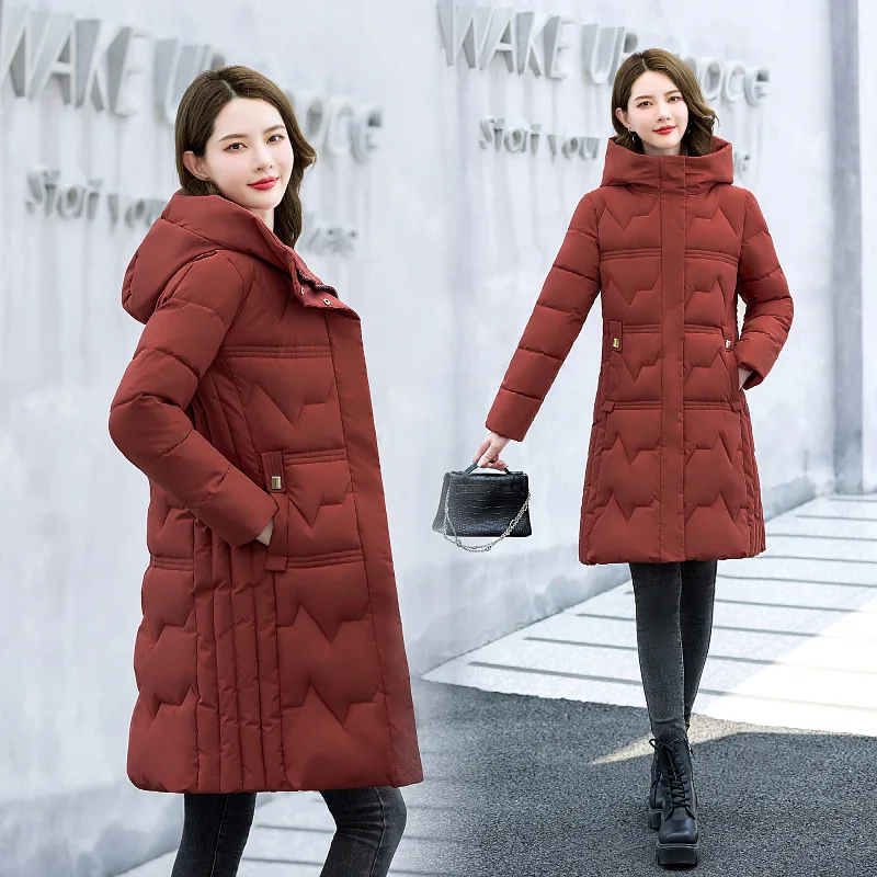 GRELLER High Quality Women Winter Long Parkas Hooded Fur Collar Warm Thicken Snow Wear Ladies Female Coat Jacket Winter Clothes