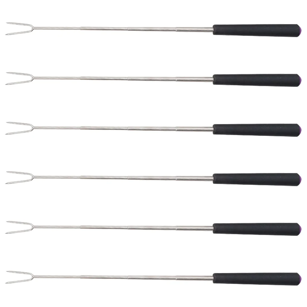 

6 Pcs Stick Fruit Fork Grill Tools Chocolate Dessert Cheese Forks Bbq Baking Small