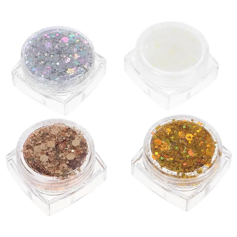 4 шт. блеск для лица тела гель блестящий волос русалки блестки макияж краска