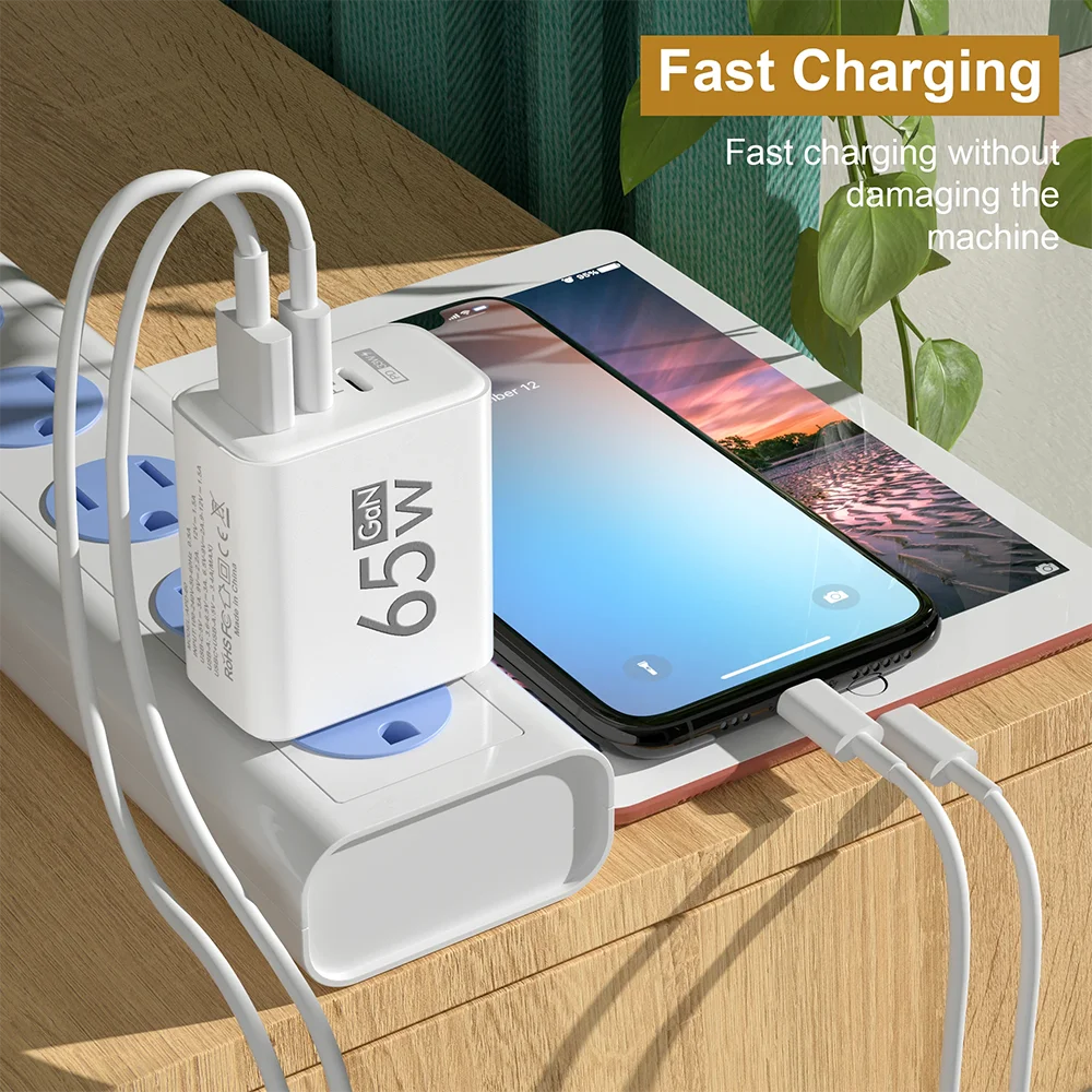 Зарядное устройство сетевое с USB Type-C и поддержкой быстрой зарядки