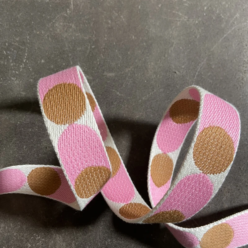 Evelyn Bag Belt Customization/Cowhide Material Bag Belt Shoulder/One-inch Wide Polka-dot Pattern Shoulder Strap