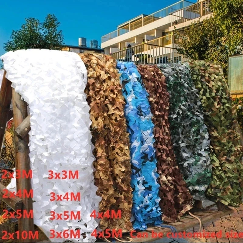 

2x4m 2x5m 3x4m 4x5m 10 Colors Double Layer Military Camouflage Netting Home Decoration