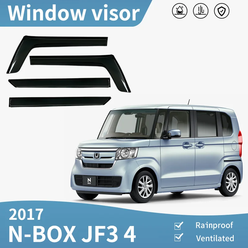 

Для Honda N-BOX MK2/JF3/4 2017 Пластиковый оконный козырек вентиляционные оттенки Защита от солнца дождя 4 шт./комплект для Honda N-BOX 2017