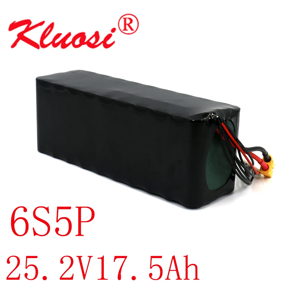 KLUOSI 25.2V Li-ion Battery 18Ah High Capacity UAV Rechargeable 6S5P 24V 17.5Ah for Various RC Airplane Quadrotor XH2.54-4P XT60