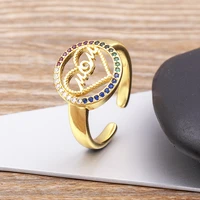 hot sale korean females aaa zircon ring simple design mom adjustable opening rings for women mothers day party jewelry gift