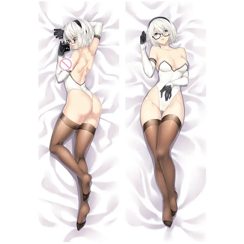 

60x180cm Anime NieR:Automata Pillow Covers YoRHa 2B 9S Case Sexy 3D Two-sided Bedding Hugging Body case Customize