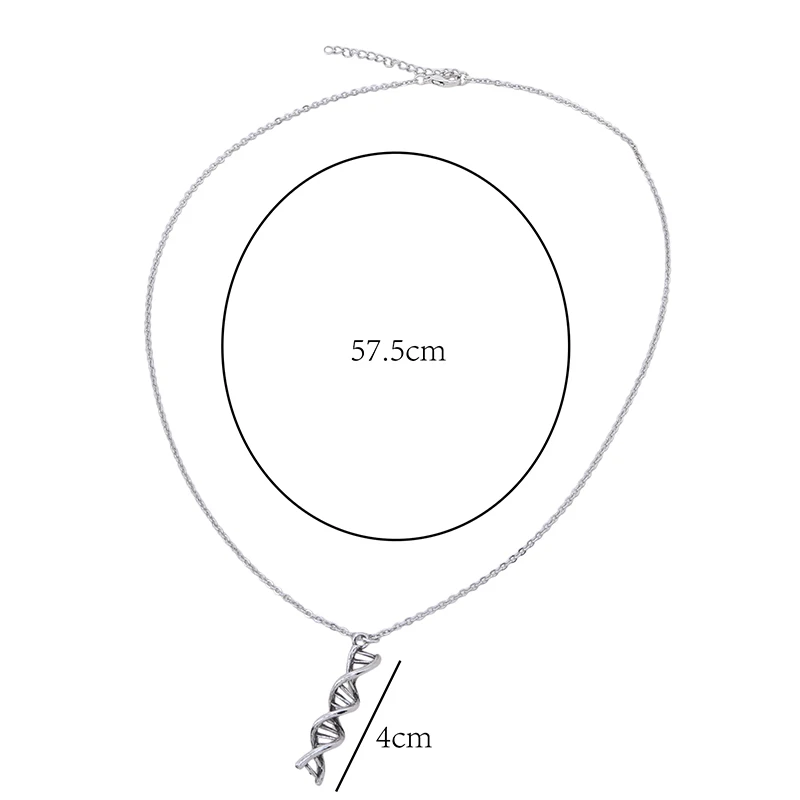 new arrival science jewelry dna necklace biology jewelry molecule necklace accessories for women brand jewelry hot sale free global shipping