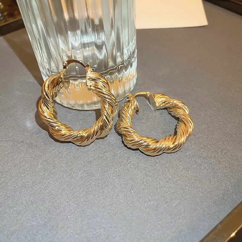 CAOSHI модные витые серьги-кольца для женщин стильные великолепные аксессуары ушей