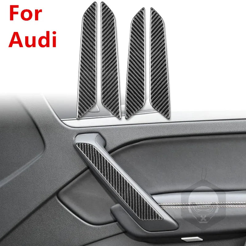 

For Audi Q5L 2018-2023 Interior Door Armrest Stickers Carbon Fiber Trim Stickers Audi Interior Tuning