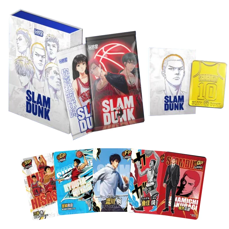 

Оптовая продажа, карточки коллекции Slam Dunk 12/24/48 в коробке, редкая Боевая коробка, детская настольная игра, настольная игра
