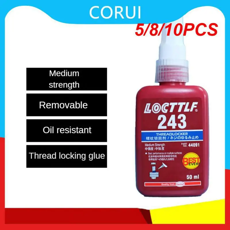 

5/8/10PCS Screw Locking Agent Locking Adhesive 50ml Threadlocker Oil Resistance Anaerobic Adhesive Universal Home Accessories