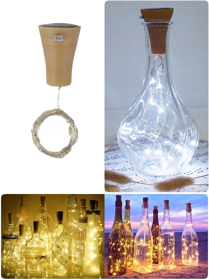 

Фонарь 10/20 LED, пластиковый пробковый светильник, сказосветильник ильник для ликера, бутылки, вечеринки, свадьбы