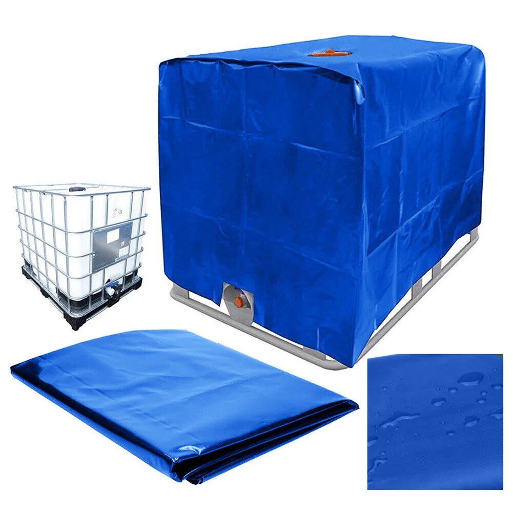 

Blue Rain Water Tank Cover 1000 Liters IBC Accessories Container Foil Waterproof Anti-Dust Cover Sun Winter Protection Cover
