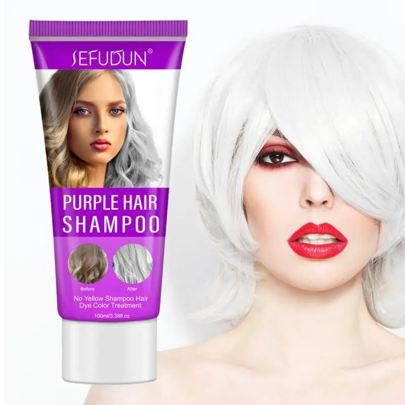 

Фиолетовый шампунь для седых волос, обработанный шампунь для удаления волос, бразильский шампунь для удаления желтых тонов, фиолетовый шам...