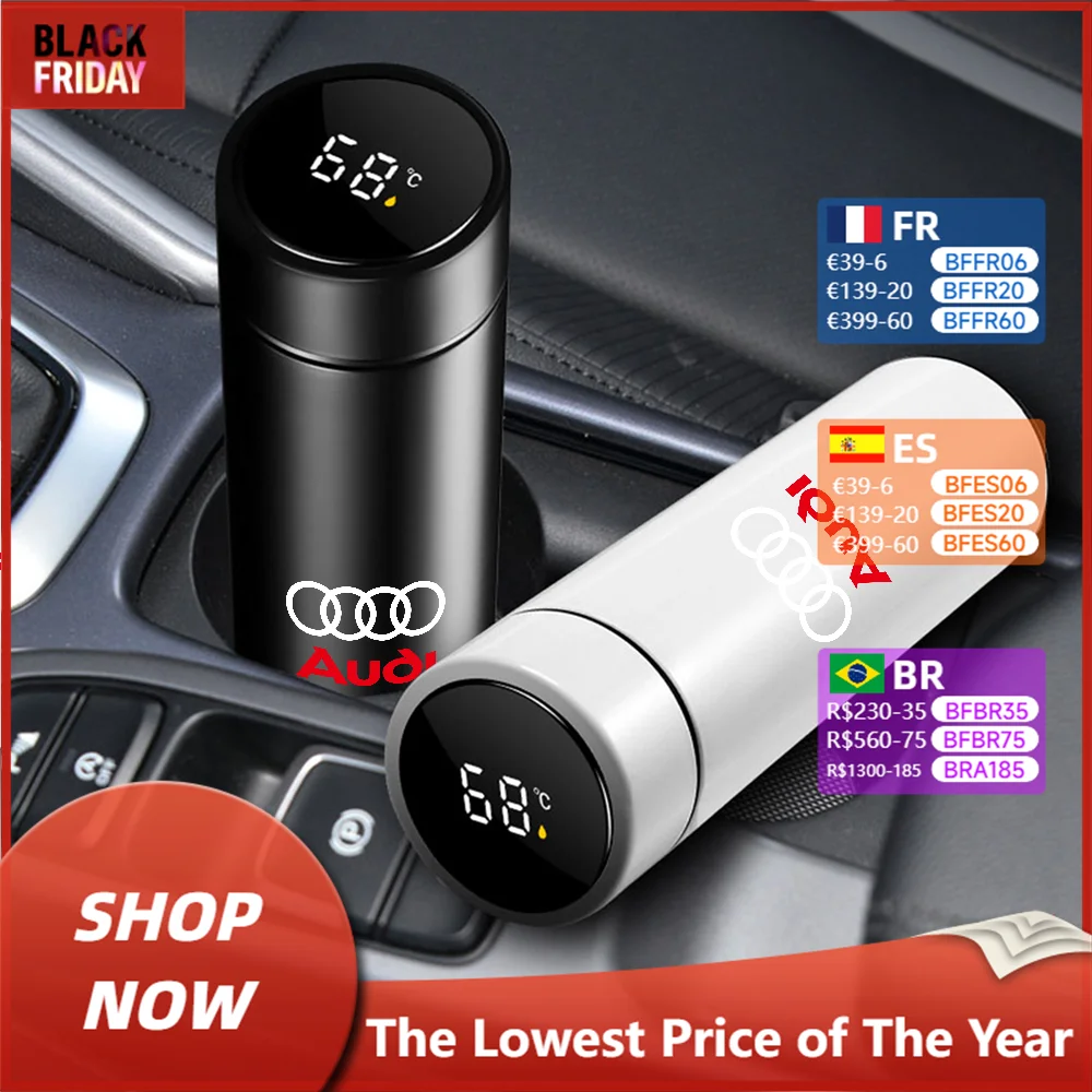 Смарт-чашка-термос с дисплеем температуры нержавеющая сталь 304 интеллектуальная