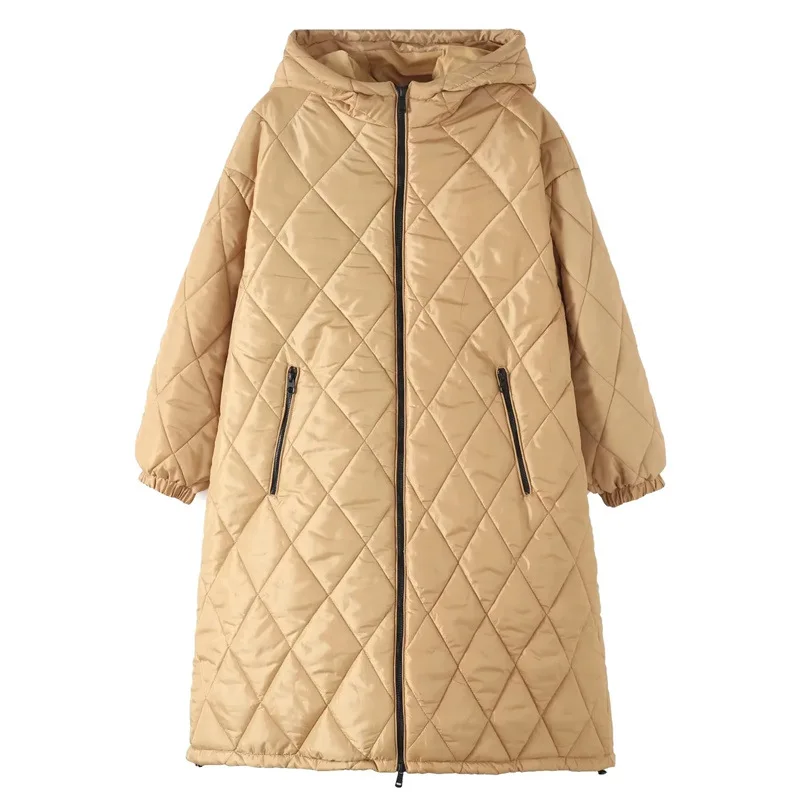 2022 Women's Cotton-padded Jacket Coat Autumn and Winter New  Loose Slimming Hooded Cotton Coat Women