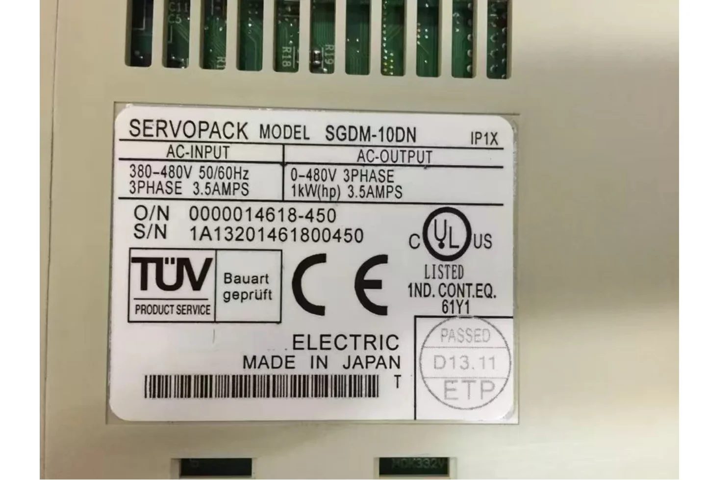 Новый сервопривод Servopack SGDM-10DN 12-месячная гарантия SGDM10DN