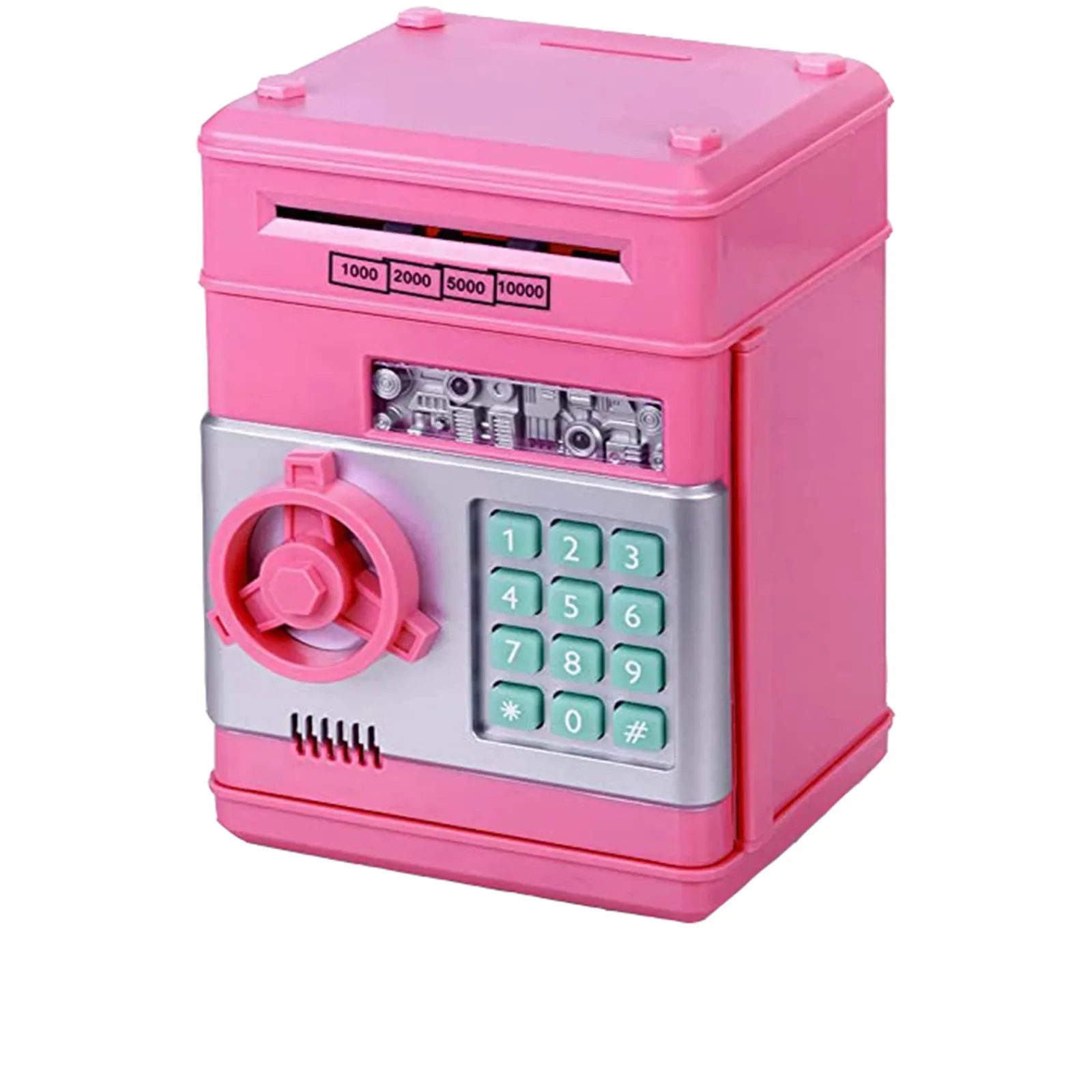 

Mini Electronic ATM Password Money Box ATM Piggy Bank Safety Chewing Cash Coins Saving Box Automatic Deposit Banknote Kids Gift