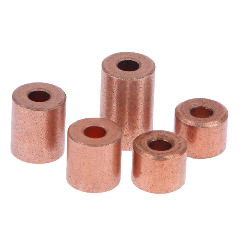

10PCS Oil Mini Bearing Copper Sleeve Copper Base Small Bearing Metallurgical Parts 2*5*4/2*5*4.2/2*5*5.3/2*5*6/2*5*8mm Set