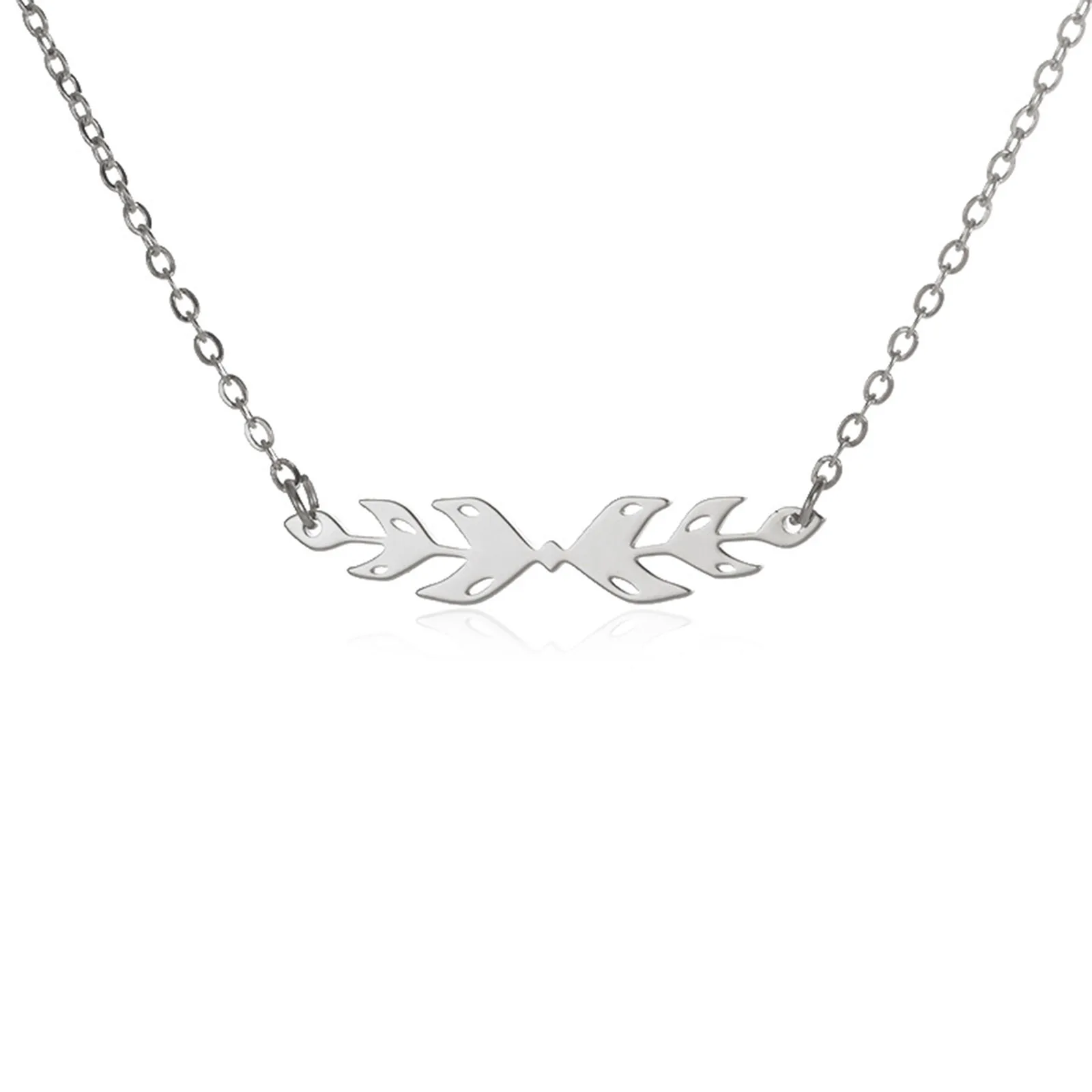 Женское Ожерелье из нержавеющей стали цепочка с подвесками в форме