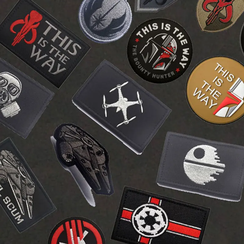 

The Mandalorian Jedi Embroidered Velcro TAD Bounty Hunter Armband Cloth Patch Morale Patch Logo Military Badge Morale Hat Patch