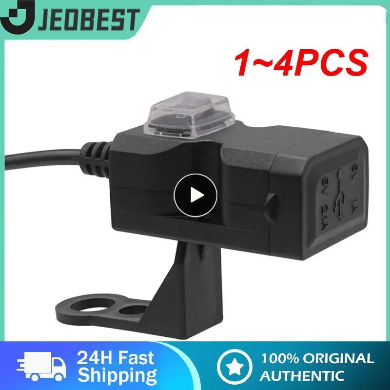 

1~4PCS Universal Dual USB Port 12V Waterproof Motorbike Motorcycle Handlebar Charger 5V 1A/2.1A Adapter Power Adapter for Mobile