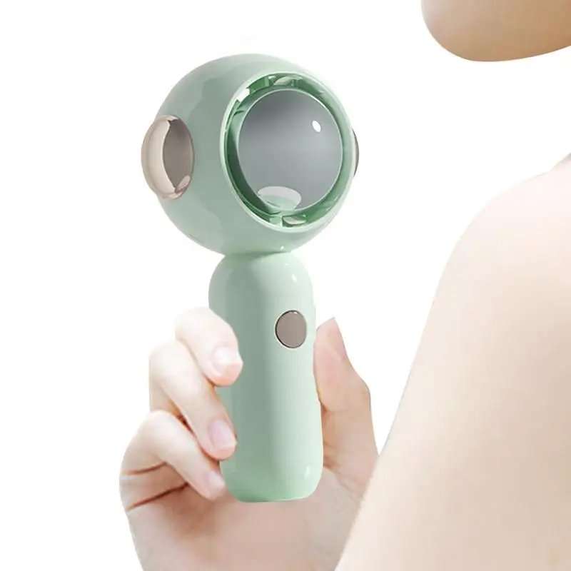 

Mini Fan Cartoon Handheld Fan Mini With Lanyard Quiet USB Rechargeable Small Pocket Fan Cooling Tool For Outdoor Travel Home Use