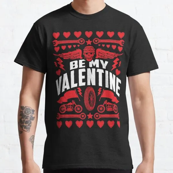 

Valentine s Day Motorcycle Biker Love Design t shirt for Suzuki Bakker YMHAHA Husqvarna BSA AC Kawasaki