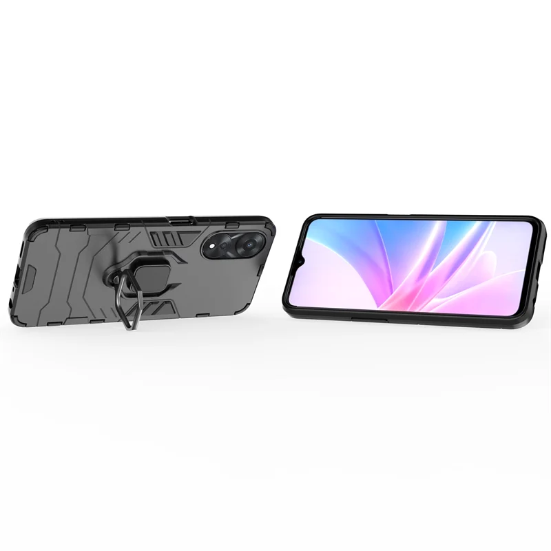 For OPPO A58 5G Case Cover For OPPO A58 Funda Coque Shell Shockproof Armor Shell Finger Ring Hard PC Phone Bumper For OPPO A58