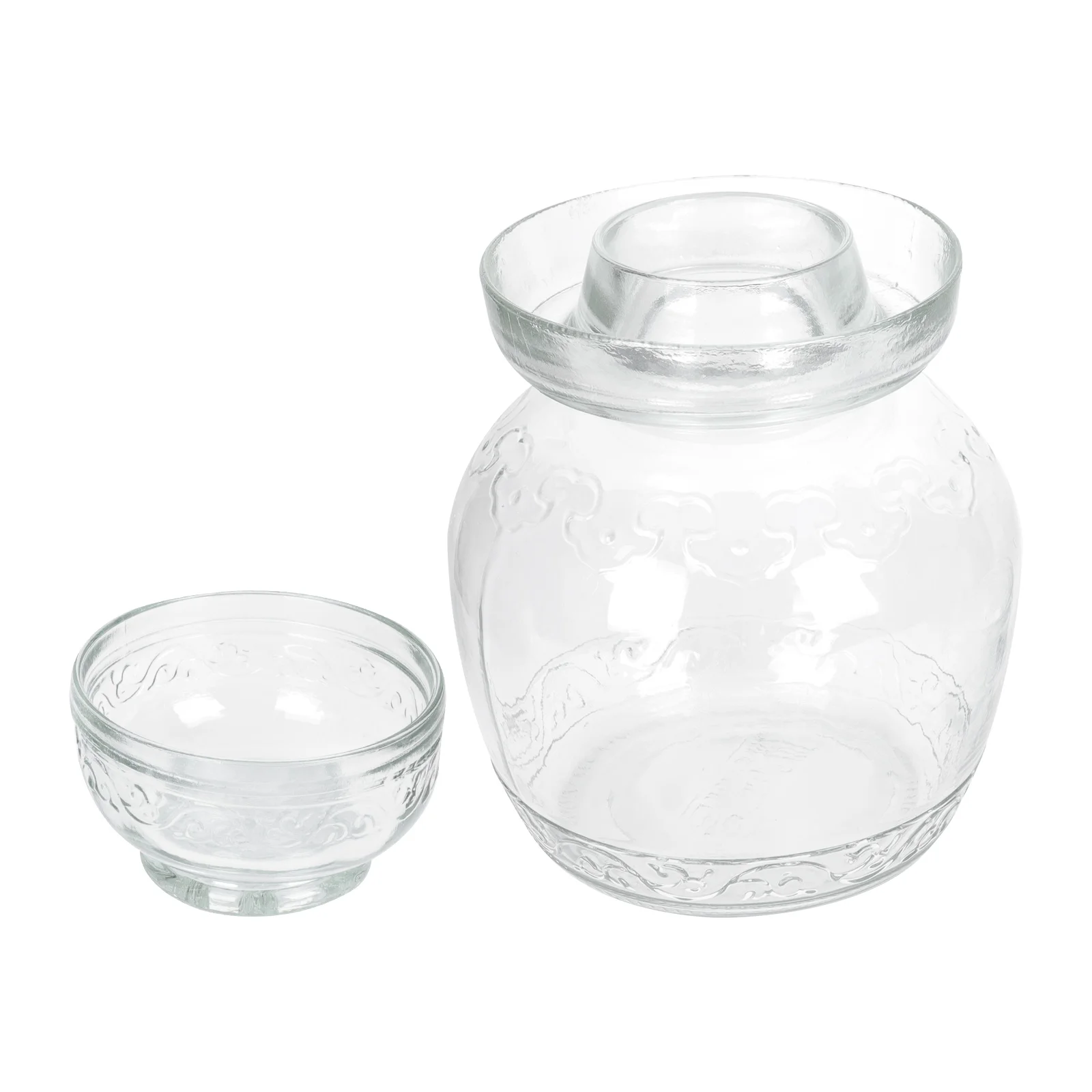 

Jar Pickle Crock Fermentation Fermenting Storage Kitchen Jars Pot Pickling Kimchi Canister Can Chinese Lid Tea Kit Container