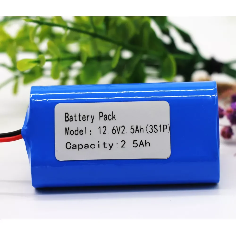 

LXIAOYU 12V Battery 3S1P 12.6V/11.1V 2500mAh 18650 Lithium-ion Battery Pack with 5A BMS for Backup Power Ups CCTV Camerar